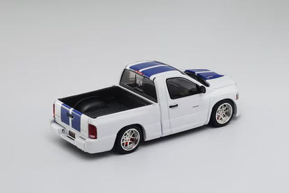 [ Pre-order ] SHOOM-103-005 GCD Shoom 64 1:64 Dodge RAM SRT-10 White Blue Stripe (LHD)