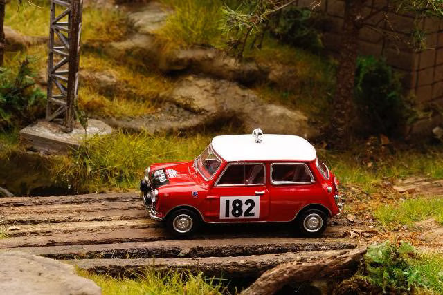 [ Pre-order ] KS-078-659 GCD Gaincorp Products 1:64 Mini Cooper Monte Carlo Mini Mark I Mini Cooper S Rallye Automobile Monte-Carlo Version Red #182 (RHD)