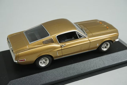 1:43 MINICHAMPS 400082022 Ford Mustang Fastbag 2+2 1968 Gold Metallic model car