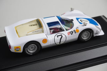 1:43 EBBRO 43373 Porsche 906 Carrera 6 Japanese Grand Prix 1967 #7 White/Blue