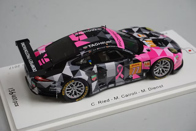 1:43 Spark SJ056 Porsche 911 RSR (991) Dempsey Proton Racing LMGTE AM Fuji 3rd 2017 #77