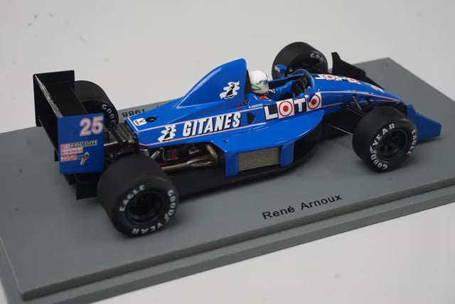 1:43 Spark S3968 Ligier JS31 Japanese GP 1988 #25 R. Arnoux Gitane specification