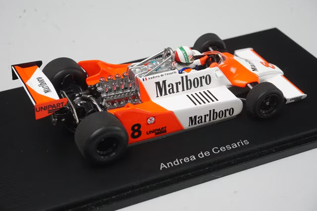 1:43 Spark S4298 McLaren M29 Long Beach GP 1981 #8 A. de Cesaris Marlboro specification