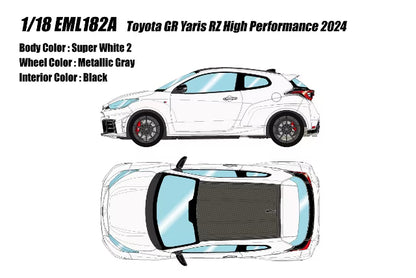 [ Pre-order ] EML182A Make Up EIDOLON 1:18 Toyota GR Yaris RZ High Performance 2024 Super White 2