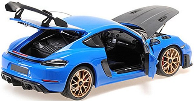 [ Pre-order ] 110062121 MINICHAMPS 1:18 Porsche Cayman GT4 RS 2024 Blue Weissach Package