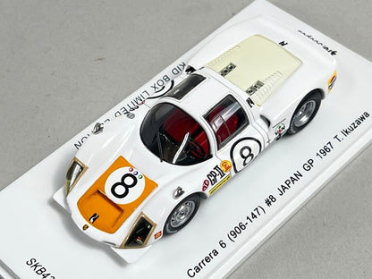 1:43 Spark SKB43028 Kidbox Custom Porsche Carrera 6 (906-147) Japanese GP 1967 #8 Toru Ikuzawa