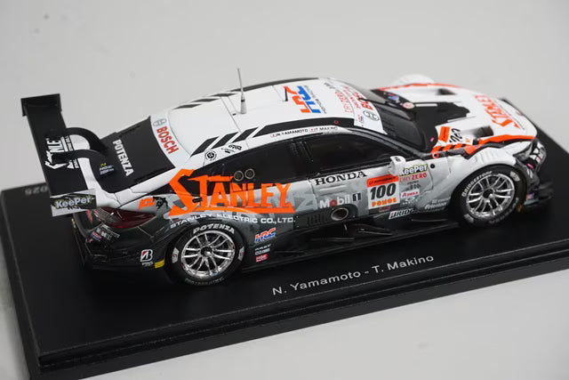 1:43 Spark 43SGT25100 Stanley Civic Type R-GT Team Kunimitsu GT500 Super GT 2025 #100 Naoki Yamamoto / Tadasuke Makino