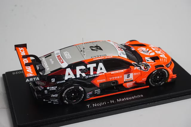 1:43 Spark 43SGT25008 ARTA Mugen Civic Type R-GT GT500 Super GT 2025 #8 Tomoki Nojiri / Shinji Matsushita
