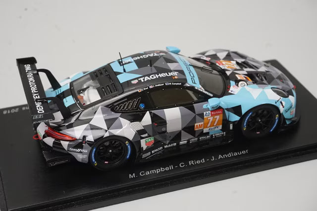 1:43 Spark S7039 Porsche 911 RSR Dempsey Proton Racing LMGTE Am class Le Mans 24 Hours Winner 2018 #77