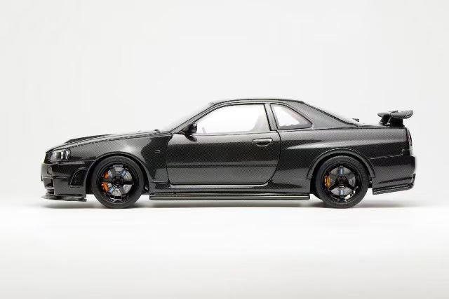 [ Pre-order ] M83413 MOTORHELIX 1:18 Nissan Skyline GT-R R34 CUSTOMIZED VERSION Carbon Fiber