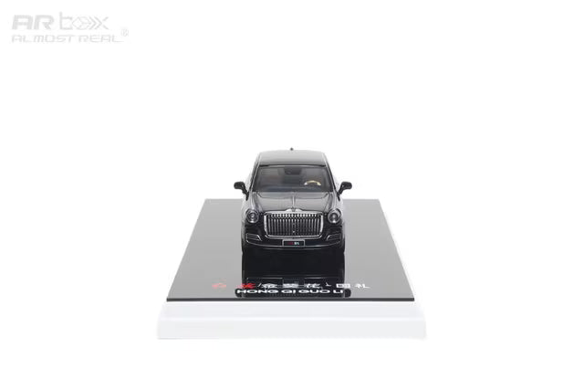 690201001 AR Box [ Almost Real Model ] 1:64 Hongqi U7 Golden Sunflower For State Guests Black