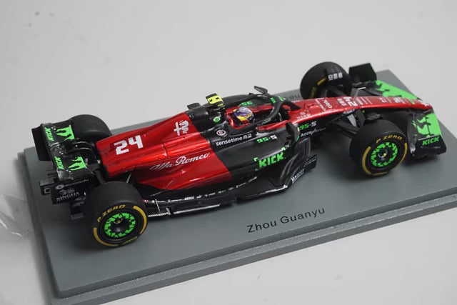 1:43 Spark S8922 Alfa Romeo F1 Team KICK C43 Belgian GP 2023 #24 Guanyu Zhou