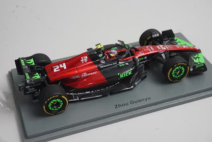 1:43 Spark S8922 Alfa Romeo F1 Team KICK C43 Belgian GP 2023 #24 Guanyu Zhou