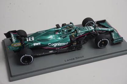 1:43 Spark S7693 Aston Martin AMR21 Italian GP 2021 #18 L. Stroll