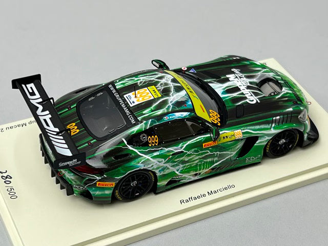 1:43 Spark 43MC19 Mercedes-AMG GT3 Team GroupM Racing FIA GT World Cup Macau GP Winner 2019 #999 R. Marciello