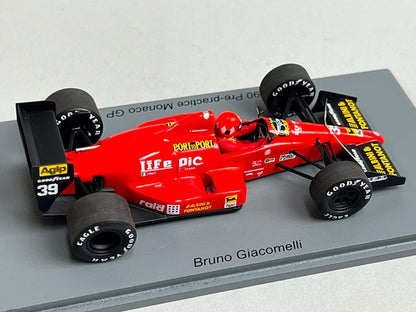 1:43 Spark S3923 Life L190 Pre-practice Monaco GP 1990 #39 B. Giacomelli