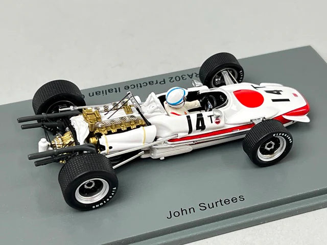 1:43 Spark S6228 Honda RA302 Practice Italian GP 1968 #14 J. Surtees