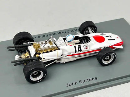 1:43 Spark S6228 Honda RA302 Practice Italian GP 1968 #14 J. Surtees