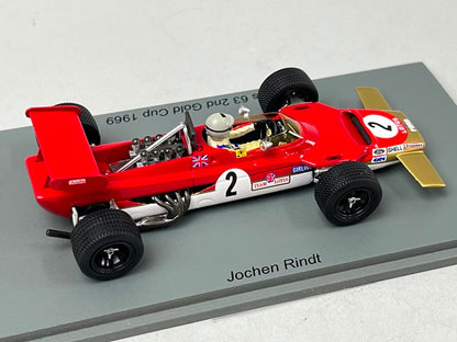1:43 Spark S6355 Lotus 63 Gold Cup 2nd 1969 #2 J. Rindt
