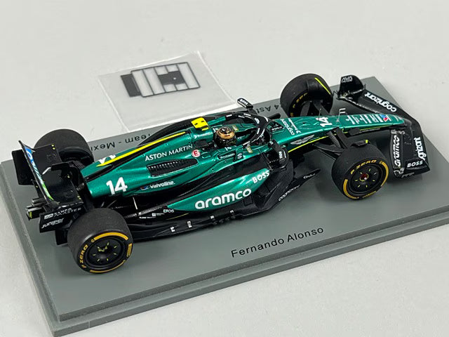 1:43 Spark S9553 Aston Martin AMR24 Aramco F1 Team Mexican GP 2024 #14 F. Alonso