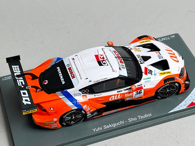 1:43 Spark 43SGT2021 au TOM'S GR Supra TGR Team Series Champion GT500 Class Super GT 2021 #36 Yuhi Sekiguchi / Sho Tsuboi