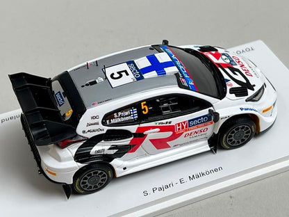1:43 Spark S6878 Toyota GR Yaris Rally1 Hybrid Gazoo Racing WRT 4th Finland Rally 2024 #5