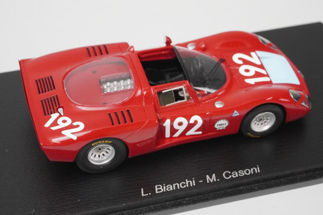 1:43 Spark SI034 Alfa Romeo T33-2 Targa Florio 3rd 1968 #192 L. Bianchi / M. Casoni