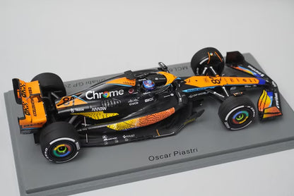 1:43 Spark S8944 McLaren MCL60 Abu Dhabi GP 6th 2023 #81 O. Piastri