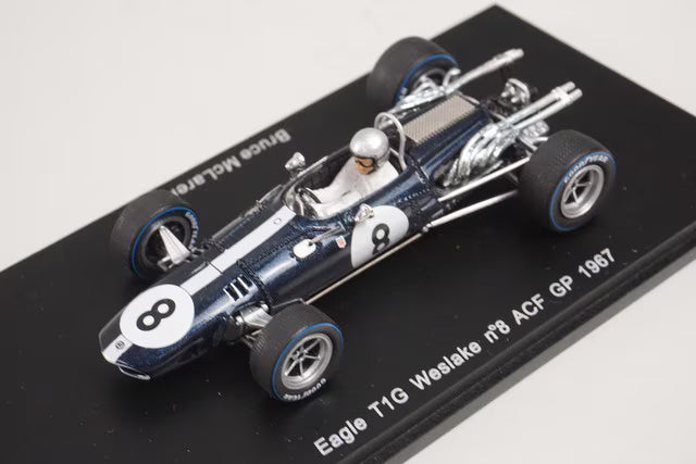 1:43 Spark S1624 Eagle T1G Weslake F1 France GP 1967 #8 B. McLaren