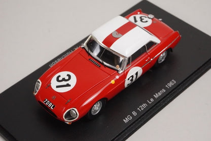 1:43 Spark S4136 MG B Hardtop Le Mans 24H 1963 #31 P. Hopkirk / R. Hutcheson