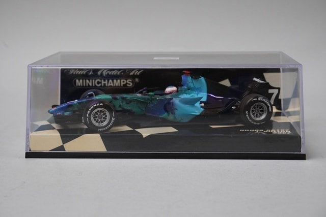 1:43 MINICHAMPS 400070007 Honda RA107 2007 #7 J.Button Earth Spec. model car