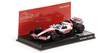 417222147 MINICHAMPS 1:43 HAAS F1 TEAM VF-22 Mick Schumacher Brazilian GP 2022