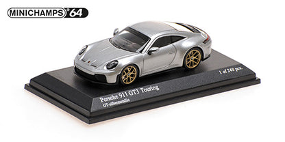 [ Back-order ] MINICHAMPS 640064232 1:64 Porsche 911 GT3 Touring 2025 Silver M model car