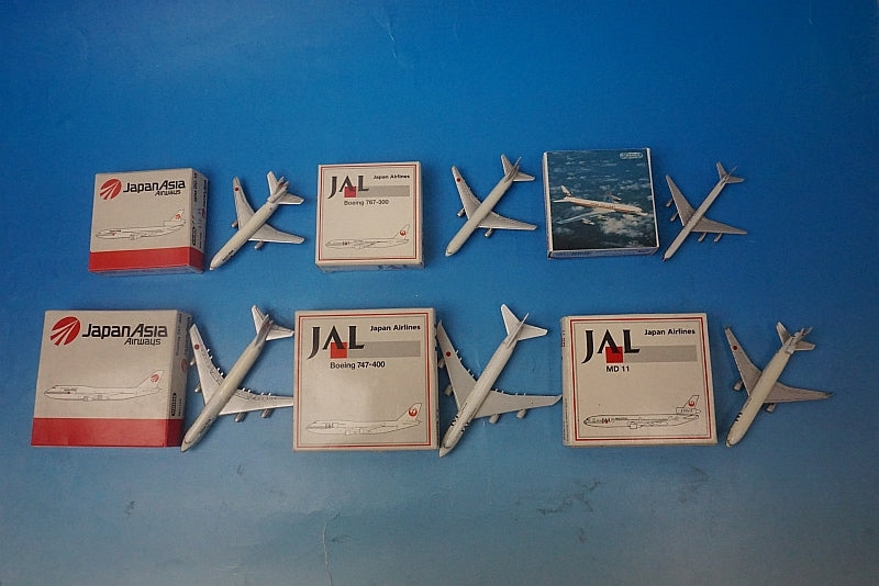 1:600 B747-400 JAL Old Crane Maru Paint MD-11 JAL B747-300 Japan Asia 6 Piece Set Shabak airplane model