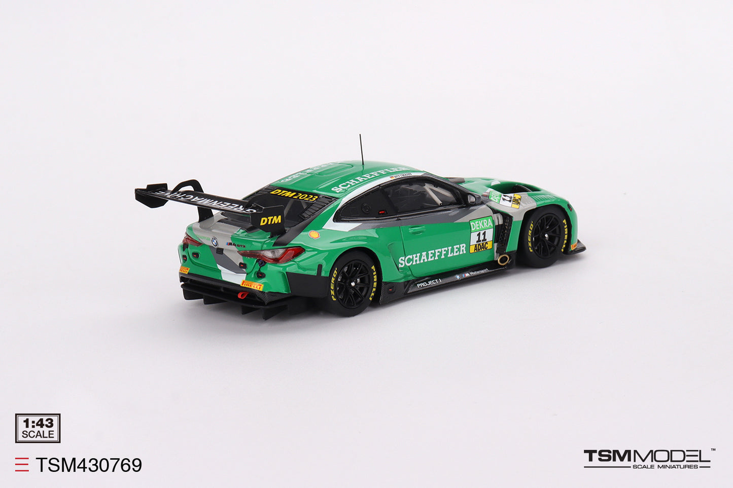 [ Back-order ] TSM TSM430769 1:43 BMW M4 GT3 DTM 2023 #11 Project 1 model car