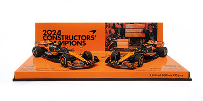 [ Back-order ] MINICHAMPS 532240481 1:43 McLaren Norris Piastree Abudhabi 2024 Set model car
