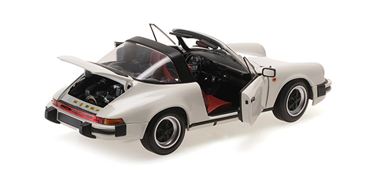 [ Back-order ] MINICHAMPS 100063062 1:18 Porsche 911 Carrera 3.2 Targa 1983 White model car