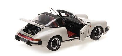 [ Back-order ] MINICHAMPS 100063062 1:18 Porsche 911 Carrera 3.2 Targa 1983 White model car