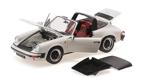 [ Back-order ] MINICHAMPS 100063062 1:18 Porsche 911 Carrera 3.2 Targa 1983 White model car