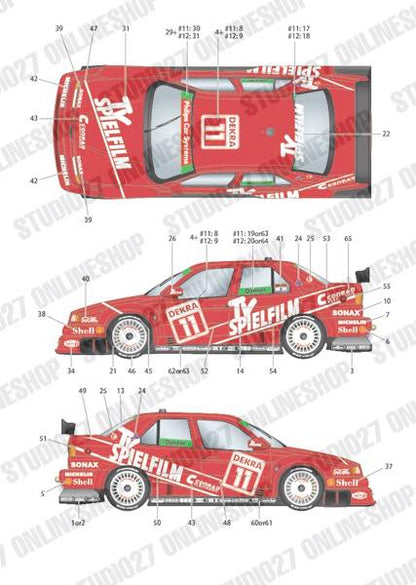 [ Back-order ] STUDIO27 TK2484 1:24 155 V6 T1 #11/#12 DTM 1994 conversion kit for TAMIYA  [Conversion Kit]