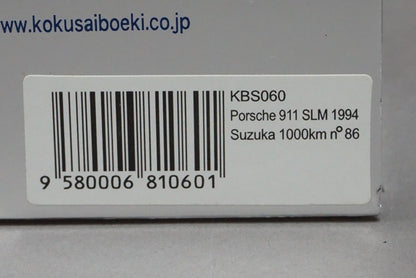 1:43 SPARK KBS060 Porsche 911 Suzuka 1000km 1994 #86