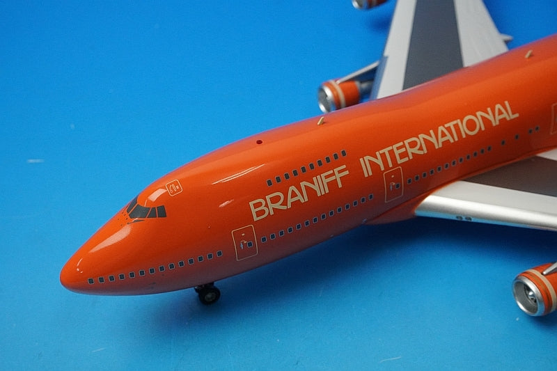 1:200 B747-200 Braniff International Orange N602BN IF742005 INFLIGHT airplane model