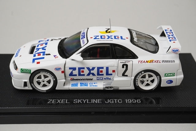 1:43 EBBRO 43978 ZEXEL Skyline R33 JGTC 1996 #2 White model car