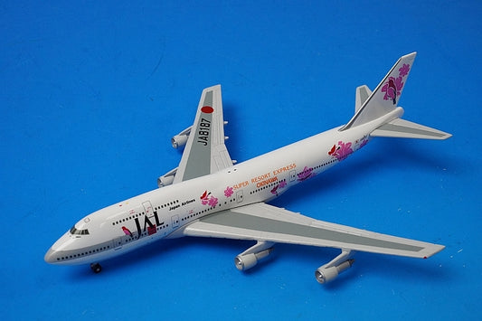 1:400 B747-300 JAL Super Resort Express Okinawa Risoccia Pink JA8187 GJJAL008 Gemini