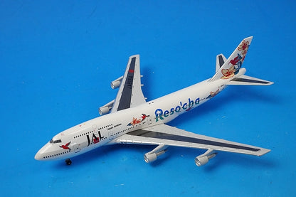 1:400 B747-300 JAL Rizocha White JA8184 Big Bird airplane model