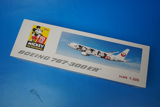 1:200 B767-300ER JAL Dream Express Mickey Mouse 90th JA602J airplane model