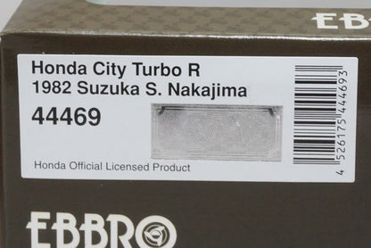 1:43 EBBRO 44469 Honda City Turbo R Suzuka 1982 #1