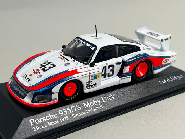 1:43 MINICHAMPS 430786743 Porsche 935 78 Moby Dick Le Mans 24h 1978 #43 R. Stommelen H. Schutch model car