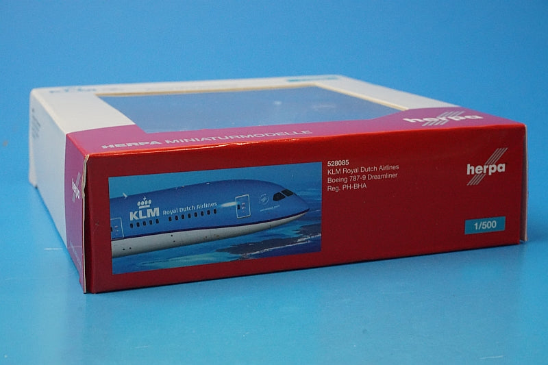 1:500 B787-9 KLM Royal Dutch Airlines PH-BHA 528085 Herpa airplane model