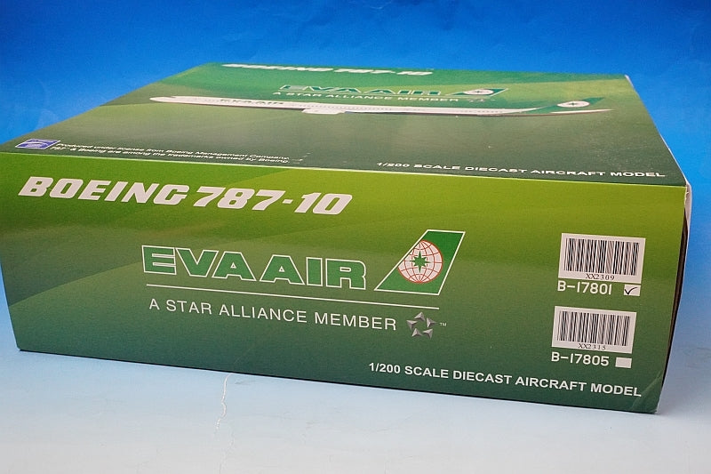 1:200 B787-10 EVA Air B-17801 XX2309 JC Wings airplane model